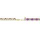 2 - Leslie 2.70 mm Amethyst and Diamond Eternity Tennis Bracelet 