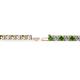 2 - Leslie 2.90 mm Green Garnet and Lab Grown Diamond Eternity Tennis Bracelet 