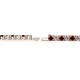 2 - Leslie 2.90 mm Red Garnet and Lab Grown Diamond Eternity Tennis Bracelet 