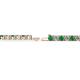 2 - Leslie 2.90 mm Emerald and Lab Grown Diamond Eternity Tennis Bracelet 