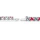2 - Leslie 4.00 mm Pink Tourmaline and Diamond Eternity Tennis Bracelet 