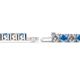 2 - Leslie 4.00 mm Blue Topaz and Diamond Eternity Tennis Bracelet 