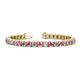 1 - Leslie 4.00 mm Pink Sapphire and Diamond Eternity Tennis Bracelet 