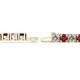 2 - Leslie 4.00 mm Ruby and Diamond Eternity Tennis Bracelet 