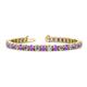 1 - Leslie 4.00 mm Amethyst and Diamond Eternity Tennis Bracelet 