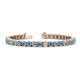 1 - Leslie 4.00 mm Blue Topaz and Diamond Eternity Tennis Bracelet 