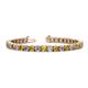 1 - Leslie 4.00 mm Citrine and Diamond Eternity Tennis Bracelet 