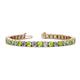 1 - Leslie 4.00 mm Peridot and Diamond Eternity Tennis Bracelet 