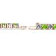 2 - Leslie 4.00 mm Peridot and Diamond Eternity Tennis Bracelet 