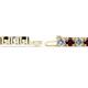 2 - Leslie 4.00 mm Red Garnet and Diamond Eternity Tennis Bracelet 