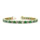 1 - Leslie 4.00 mm Emerald and Diamond Eternity Tennis Bracelet 