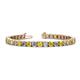 1 - Leslie 4.00 mm Yellow Sapphire and Diamond Eternity Tennis Bracelet 