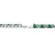 2 - Leslie 3.40 mm Emerald and Diamond Eternity Tennis Bracelet 