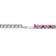 2 - Leslie 2.90 mm Pink Sapphire and Diamond Eternity Tennis Bracelet 