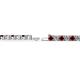 2 - Leslie 2.90 mm Red Garnet and Diamond Eternity Tennis Bracelet 