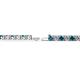 2 - Leslie 2.90 mm London Blue Topaz and Diamond Eternity Tennis Bracelet 