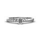 1 - Leona Bold Emerald Cut 6x4 mm White Sapphire Solitaire Rope Engagement Ring 