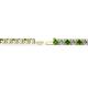 2 - Leslie 3.40 mm Green Garnet and Diamond Eternity Tennis Bracelet 