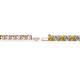 2 - Leslie 3.40 mm Citrine and Diamond Eternity Tennis Bracelet 