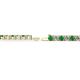 2 - Leslie 3.40 mm Emerald and Diamond Eternity Tennis Bracelet 