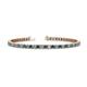 1 - Leslie 3.40 mm London Blue Topaz and Diamond Eternity Tennis Bracelet 