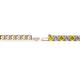 2 - Leslie 3.40 mm Yellow Diamond and Lab Grown Diamond Eternity Tennis Bracelet 