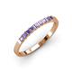 3 - Neria 2.50 mm Tanzanite 9 Stone Wedding Band 