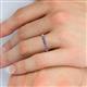 5 - Neria 2.50 mm Tanzanite 9 Stone Wedding Band 