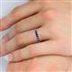 5 - Neria 2.50 mm Blue Sapphire 9 Stone Wedding Band 