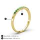 4 - Neria 2.50 mm Green Garnet 9 Stone Wedding Band 