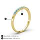 4 - Neria 2.50 mm Blue Topaz 9 Stone Wedding Band 