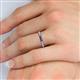 5 - Neria 2.50 mm Iolite 9 Stone Wedding Band 