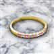 2 - Neria 2.50 mm Pink Sapphire and Diamond 9 Stone Wedding Band 