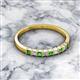 2 - Neria 2.50 mm Green Garnet and Diamond 9 Stone Wedding Band 