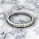 2 - Neria 2.50 mm Peridot and Diamond 9 Stone Wedding Band 