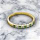 2 - Neria 2.50 mm Created Emerald and Diamond 9 Stone Wedding Band 