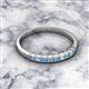 2 - Neria 2.50 mm Blue Topaz and Diamond 9 Stone Wedding Band 