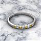 2 - Neria 2.50 mm Citrine and Diamond 9 Stone Wedding Band 