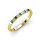 3 - Neria 2.50 mm Created Emerald and Diamond 9 Stone Wedding Band 