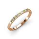 3 - Neria 2.50 mm Peridot and Diamond 9 Stone Wedding Band 