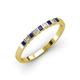 3 - Neria 2.50 mm Blue Sapphire and Diamond 9 Stone Wedding Band 