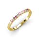 3 - Neria 2.50 mm Pink Sapphire and Diamond 9 Stone Wedding Band 