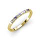 3 - Neria 2.50 mm Tanzanite and Diamond 9 Stone Wedding Band 