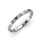 3 - Neria 2.50 mm Iolite and Diamond 9 Stone Wedding Band 