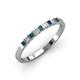 3 - Neria 2.50 mm London Blue Topaz and Diamond 9 Stone Wedding Band 