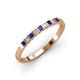 3 - Neria 2.50 mm Blue Sapphire and Diamond 9 Stone Wedding Band 