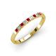 3 - Neria 2.50 mm Ruby and Diamond 9 Stone Wedding Band 