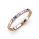 3 - Neria 2.50 mm Tanzanite and Diamond 9 Stone Wedding Band 