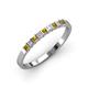 3 - Neria 2.50 mm Citrine and Diamond 9 Stone Wedding Band 