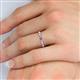 5 - Neria 2.50 mm Pink Sapphire and Diamond 9 Stone Wedding Band 